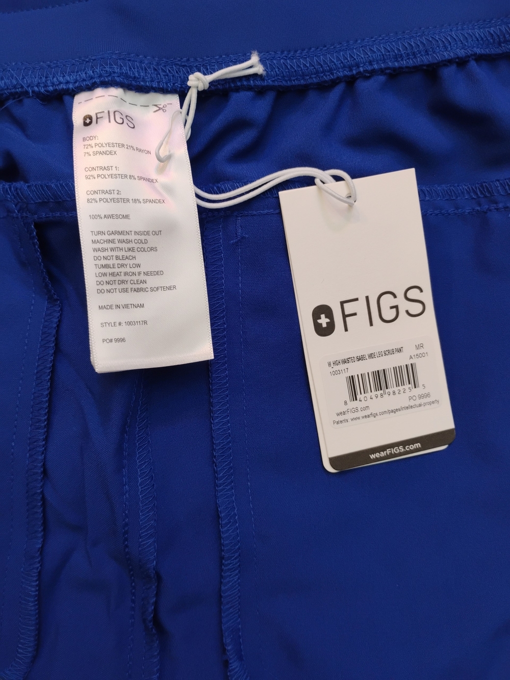Figs Deep Royal Blue Scrub Set - Picture 4 of 5